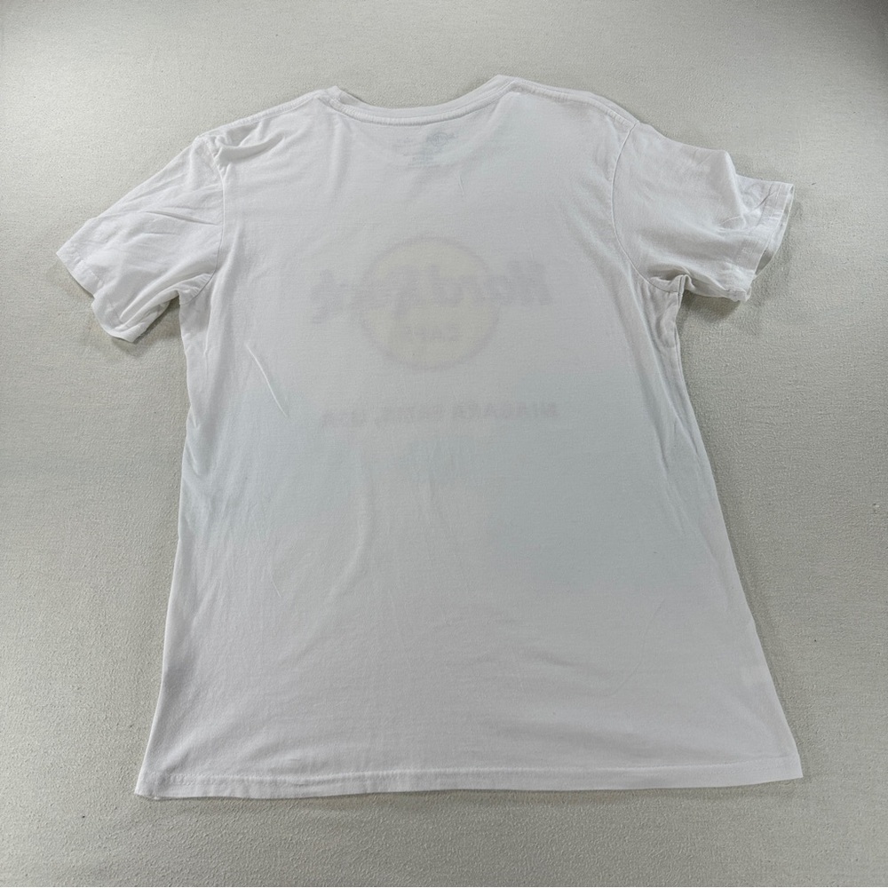 Hard Rock Cafe Logo Niagara Falls White Tee The Original Tee Sz M 100% Cotton - Picture 4 of 6